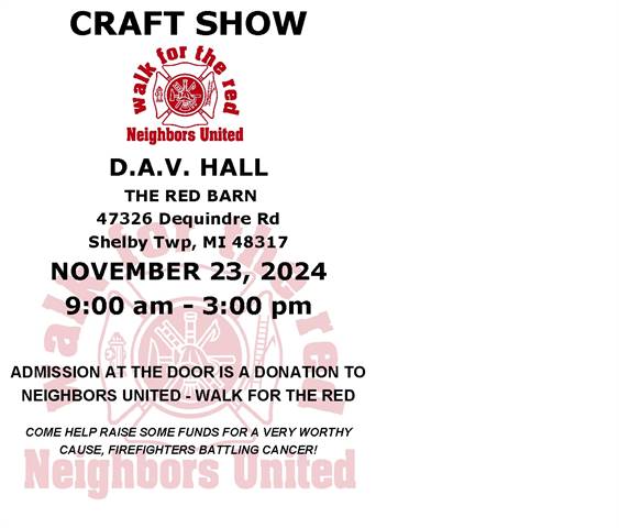 Neighbors United -Walk for the Red Craft Show