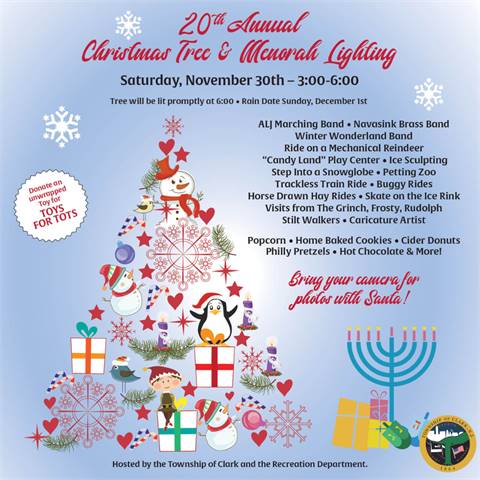 2024 Clark Township Tree and Menorah Lighting (Clark, NJ)