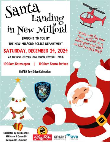 2024 Santa Landing in New Milford (New Milford, NJ)