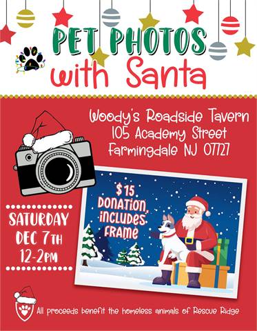 Santa Paws Photos at Woody's Roadside Tavern (Farmingdale, NJ)