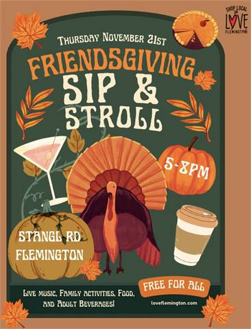 Stangle Sip & Stroll, Third Thursday 11/21 (Flemington, NJ)