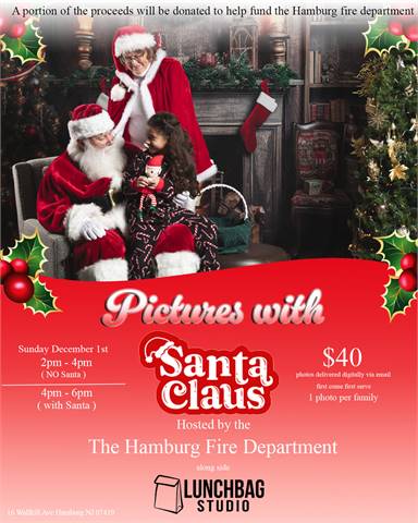 2024 Holiday Shoot with Santa at Hamburg Fire Department (Hamburg, NJ)