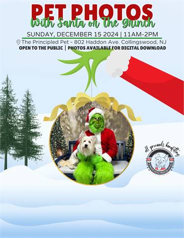 (Dog) Pictures with Santa or The Grinch at The Principled Pet (Collingswood, NJ)