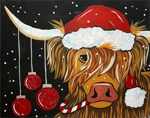 Christmas Highland Cow Paint Party at Flounder Brewing (Hillsborough, NJ)