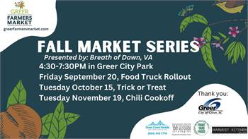 Greer Farmers Market - October Market!