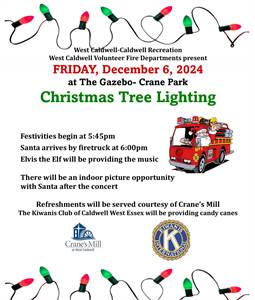 2024 Christmas Tree Lighting at The Gazebo - Crane Park (West Caldwell, NJ)