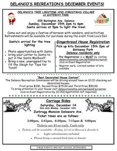 2024 Delanco Tree Lighting and Christmas Village at Gateway Park (Delanco, NJ)