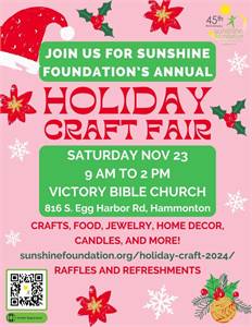 2024 Sunshine Foundation Annual Craft Fair (Hammonton, NJ)