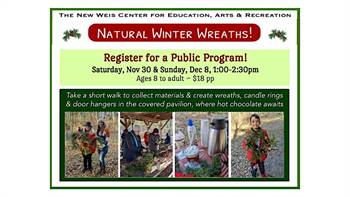 Natural Winter Wreaths at The New Weis Center (Ringwood, NJ)