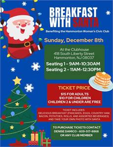 Breakfast With Santa at the Clubhouse (Hammonton, NJ)