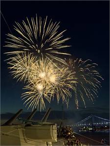 New Year’s Eve Midnight Fireworks on the Battleship (Camden, NJ)