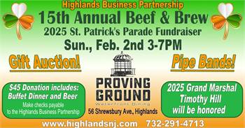 15th Annual Beef & Brew St. Patrick's Day Parade Fundraiser at the Proving Ground (Highlands, NJ)